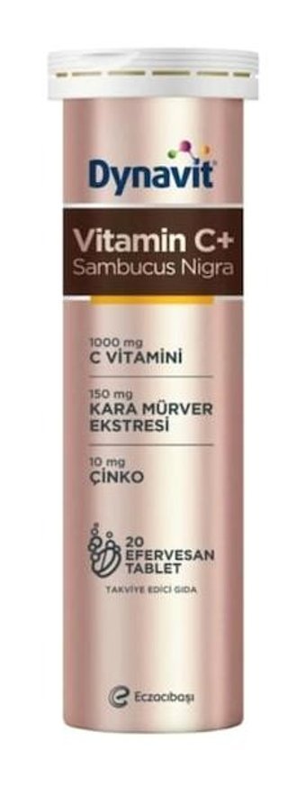 Dynavit Vitamin C Sambucus Nigra Karamürverli Yetişkin Vitamin 20 Tablet