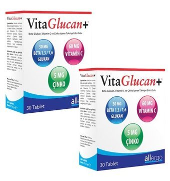 Vitaglucan Tablet Aromasız Yetişkin Vitamin 2x30 Tablet