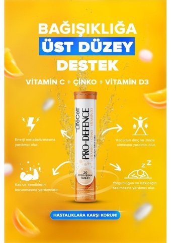 Lifecell Pro-Defence Aromasız Yetişkin Vitamin 20 Tablet