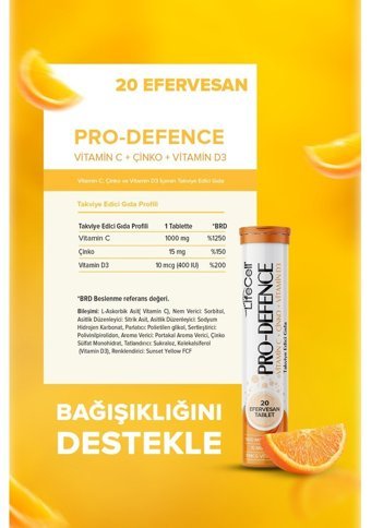 Lifecell Pro-Defence Aromasız Yetişkin Vitamin 20 Tablet