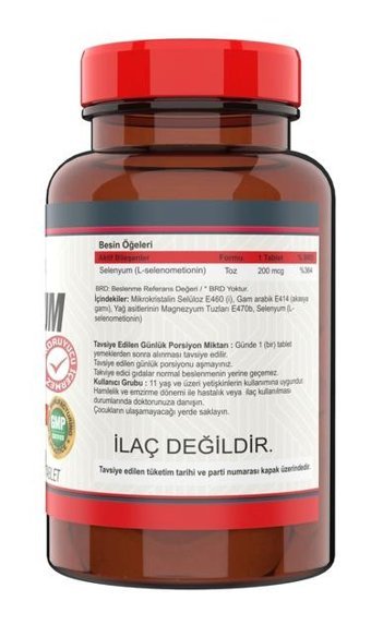 Selenium - Aromasız Yetişkin Vitamin 120 Tablet