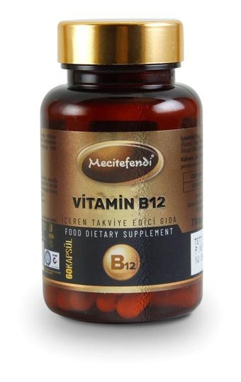 Mecitefendi Vitamin B12 Aromasız Yetişkin Vitamin 60 Kapsül
