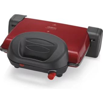 Arzum AR2012 6 Dilim Granit Çıkartılabilir Plaka Tek Yönlü 1800 W Izgaralı Kırmızı Tost Makinesi