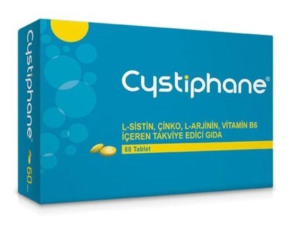 Biorga Cystiphane L-Sistin Çinko L-Arjinin Vitamin B6 Aromasız Yetişkin Vitamin 60 Tablet