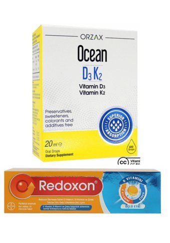 Ocean Vitamin D3 K2 Aromasız Yetişkin Vitamin 3x20 ml