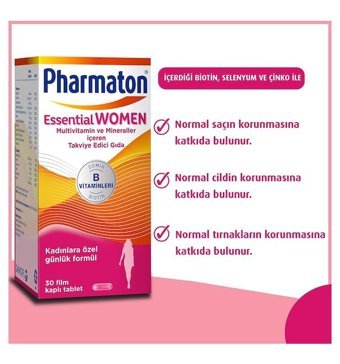 Pharmaton Essential Wome Aromasız Yetişkin Vitamin 30 Tablet