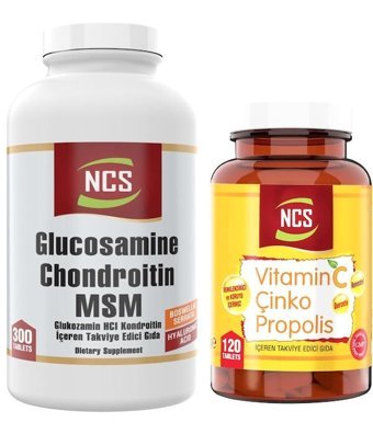 Ncs Vitamin C Çinko Propolis + Glucosamine Msm Portakallı Yetişkin Vitamin 120 Tablet - 300 Tablet