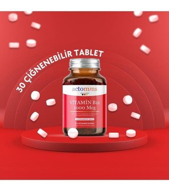 Actomins Vitamin B12 Aromasız Yetişkin Vitamin 30 Tablet