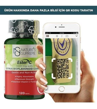 Nature'S Supreme Ester-C Aromasız Yetişkin Vitamin 120 Tablet
