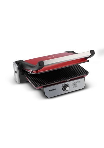 Homend Toastbuster 1382H 6 Dilim Döküm Çıkartılabilir Plaka Tek Yönlü 1800 W Izgaralı Kırmızı Tost Makinesi