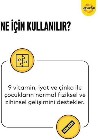 Supradyn Kids Portakal Limon Çilek Yetişkin Vitamin 60 Tablet