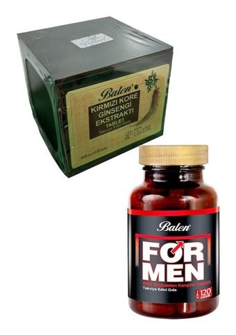 Balen Kırmızı Kore Ginseng Kırmızı Kore Ginsengi Yetişkin Vitamin 120 Kapsül