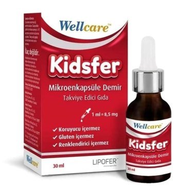 Wellcare Kidsfer Mikroenkapsule Demir Aromalı Yetişkin Vitamin 30 ml