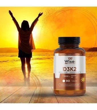 Wiselab Vitamin D3-K2 Aromasız Yetişkin Vitamin 90 Kapsül