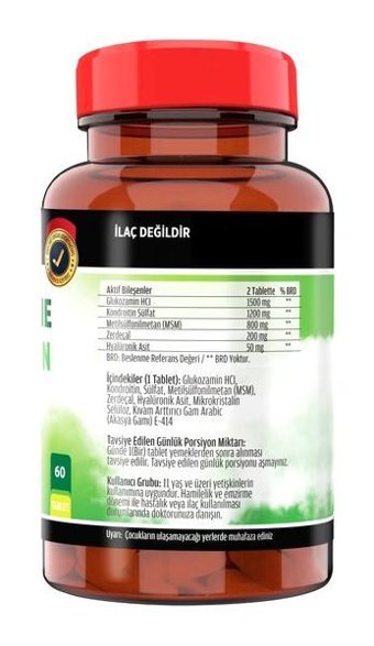 Nevfix Glucosamine Chondroitin Msm Aromasız Yetişkin Vitamin 60 Tablet