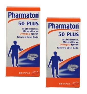 Pharmaton 50 Plus Aromasız Yetişkin Vitamin 60 Kapsül