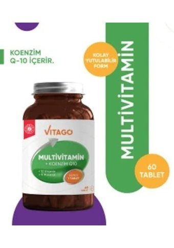 Vitago Multivitamin Koenzim Q-10 Aromasız Yetişkin Vitamin 60 Tablet