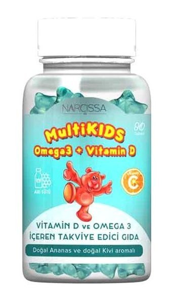 Narcissa Multikids Aromasız Çocuk Vitamin 90 Kapsül