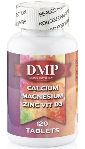 Dmp Kalsiyum Magnezyum Çinko D3 Vitamini Aromasız Yetişkin Vitamin 120 Tablet