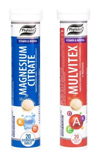 Phytodef Magnezyum Sitrat Efervesan Aromasız Yetişkin Vitamin 20 Tablet - 20 Tablet