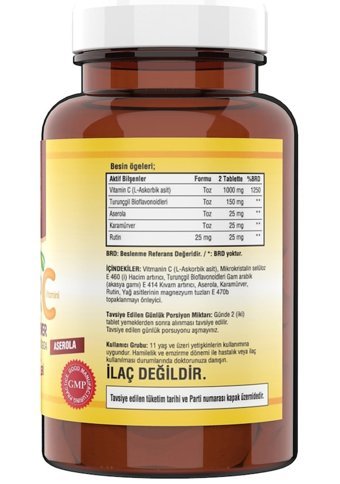 Ncs Vitamin D3-K2 + Vitamin C Aromasız Yetişkin Vitamin 60 Tablet - 120 Tablet