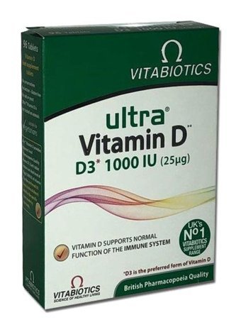 Vitabiotics Ultra Vitamin D Vitamin D3 Aromasız Yetişkin Vitamin 96 Tablet