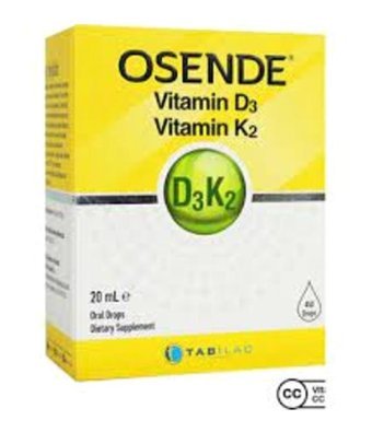 Osende Vitamin D3 K2 Aromasız Yetişkin Vitamin 20 ml