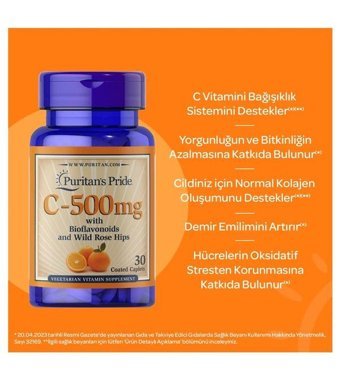 Puritan'S Pride Vitamin C Aromasız Yetişkin Vitamin 30 Tablet