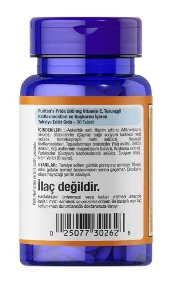 Puritan'S Pride Vitamin C Aromasız Yetişkin Vitamin 30 Tablet
