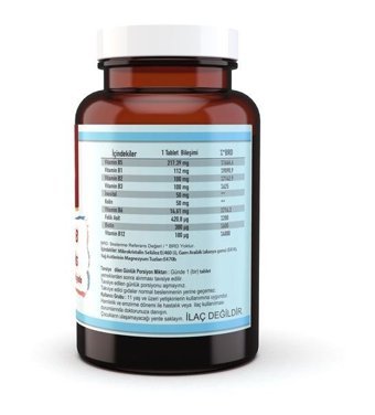 Ncs Vitamin B Complex Aromasız Yetişkin Vitamin 120 Tablet