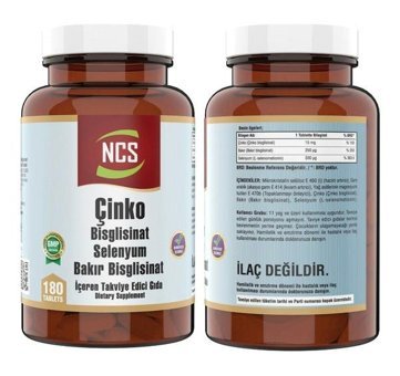 Ncs Selenyum Bakır - Vitamin D3 K2 Aromasız Yetişkin Vitamin 180 Tablet