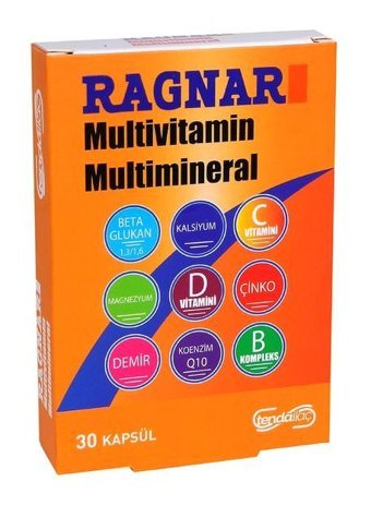 Ragnar - Aromasız Yetişkin Vitamin 30 Kapsül