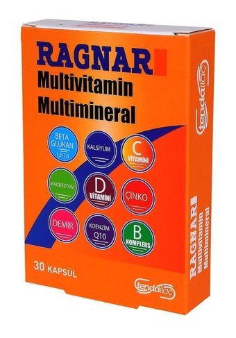 Ragnar - Aromasız Yetişkin Vitamin 30 Kapsül