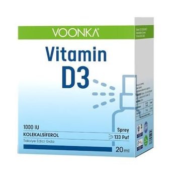 Voonka Vitamin D3 Aromasız Yetişkin Vitamin 20 ml