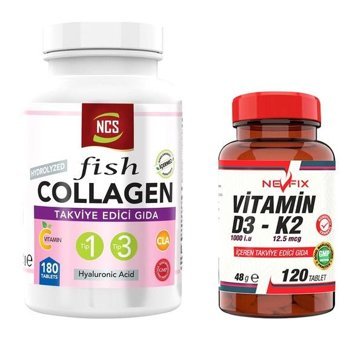 Ncs Kollajen Tip 1 Tip 3 - Nevfix Vitamin D Aromasız Yetişkin Vitamin 180 Tablet