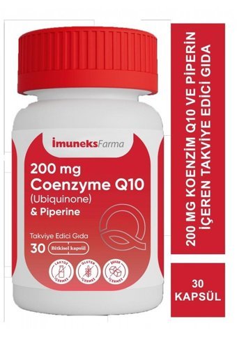 Imuneks Farma Coenzyme Q10 Aromasız Yetişkin Vitamin 30 Kapsül