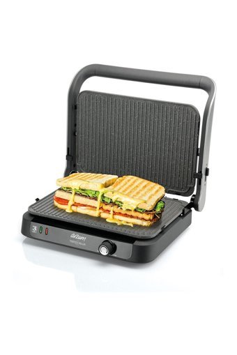 Arzum AR2019 6 Dilim Granit Çıkartılabilir Plaka Çift Taraflı 1800 W Izgaralı Mürdüm Tost Makinesi