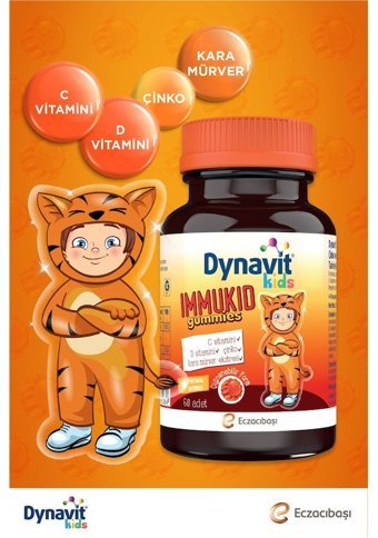 Dynavit Kids Immukid Portakallı Çocuk Vitamin 60 grummies