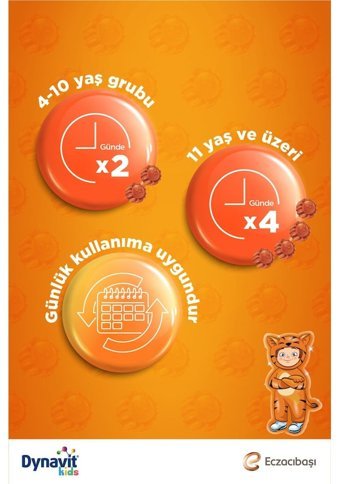Dynavit Kids Immukid Portakallı Çocuk Vitamin 60 grummies