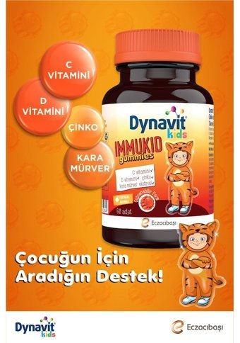 Dynavit Kids Immukid Portakallı Çocuk Vitamin 60 grummies