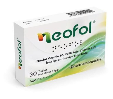 Neofol - Aromasız Yetişkin Vitamin 30 Kapsül