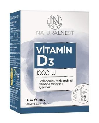 Naturalnest Vitamin D3 Aromasız Yetişkin Vitamin 10 ml