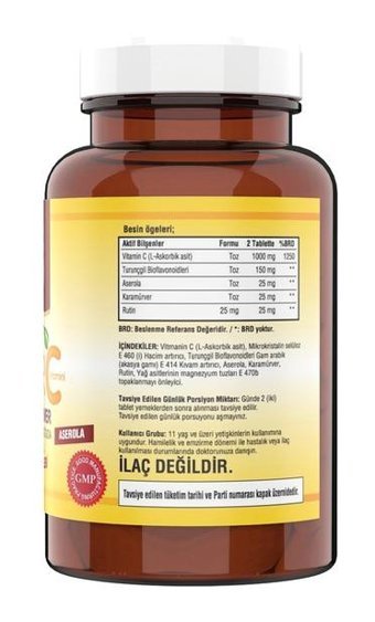 Ncs Ester C Vitamini Kara Mürver Karamürverli Yetişkin Vitamin 120 Tablet