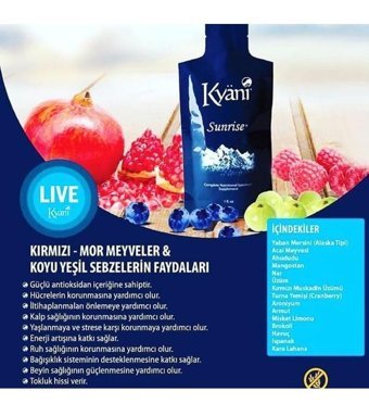 Kyani Sunrise Karışık Meyve Yetişkin Vitamin 30x30 ml