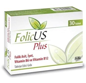 Folicus Folik Asit Aromasız Yetişkin Vitamin 30 Tablet