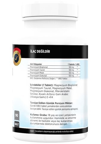 Ncs Magnesium - Vitamin D3 Vitamin K2 Aromasız Yetişkin Vitamin 90 Tablet - 20 ml