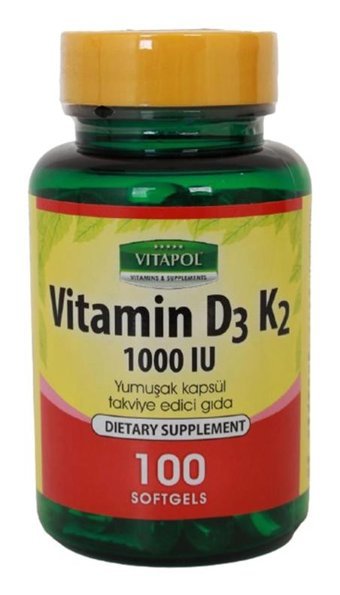 Vitapol Vitamin D3-K2 Aromasız Yetişkin Vitamin 100 Tablet