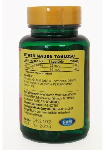 Vitapol Vitamin D3-K2 Aromasız Yetişkin Vitamin 100 Tablet