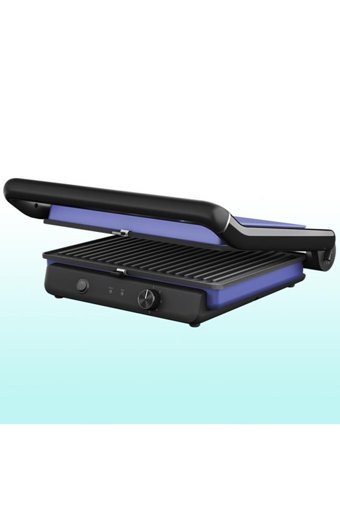Beko TM 5046 CW 6 Dilim Alüminyum Çıkartılabilir Plaka Çift Taraflı 2400 W Izgaralı Lacivert Tost Makinesi