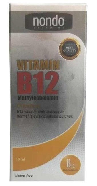 Nondo Vitamin B12 Methylcobalamin Aromasız Yetişkin Vitamin 10 ml